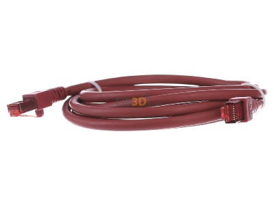 Frontansicht EFB-Elektronik EC6000 2m rt S/FTP Patchkabel Cat.6 2xRJ45 mit S/FTP 