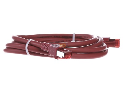 Ansicht links EFB-Elektronik EC6000 2m rt S/FTP Patchkabel Cat.6 2xRJ45 mit S/FTP 