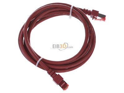 Ansicht oben links EFB-Elektronik EC6000 2m rt S/FTP Patchkabel Cat.6 2xRJ45 mit S/FTP 