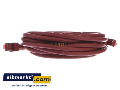Ansicht links EFB-Elektronik EC6000 5m rt S/FTP Patchkabel Cat.6 2xRJ45 mit S/FTP 