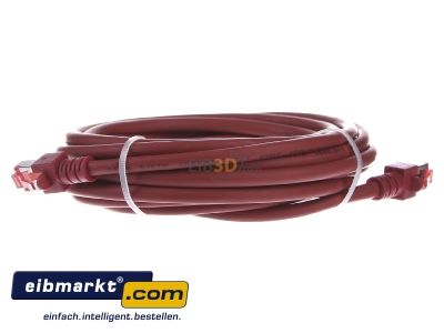 Ansicht rechts EFB-Elektronik EC6000 5m rt S/FTP Patchkabel Cat.6 2xRJ45 mit S/FTP 