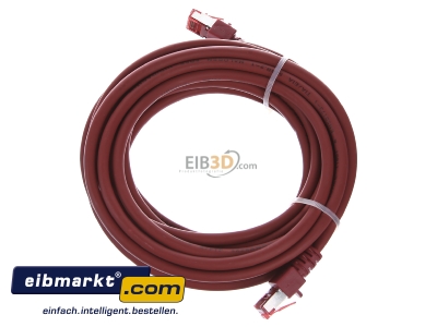 Ansicht oben vorne EFB-Elektronik EC6000 5m rt S/FTP Patchkabel Cat.6 2xRJ45 mit S/FTP 