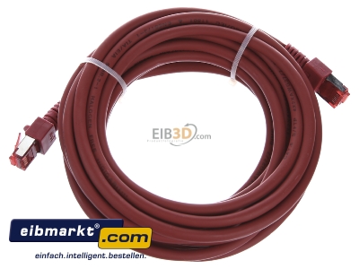 Ansicht oben links EFB-Elektronik EC6000 5m rt S/FTP Patchkabel Cat.6 2xRJ45 mit S/FTP 