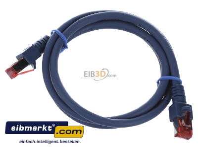 Ansicht oben vorne EFB-Elektronik EC6000 1m bl S/FTP Patchkabel Cat.6 2xRJ45 mit S/FTP 