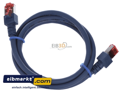 Ansicht oben hinten EFB-Elektronik EC6000 1m bl S/FTP Patchkabel Cat.6 2xRJ45 mit S/FTP 