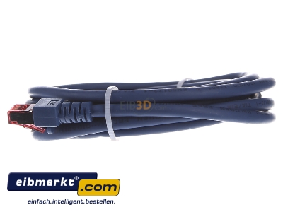 Ansicht rechts EFB-Elektronik EC6000 3m bl S/FTP Patchkabel Cat.6 2xRJ45 mit S/FTP 
