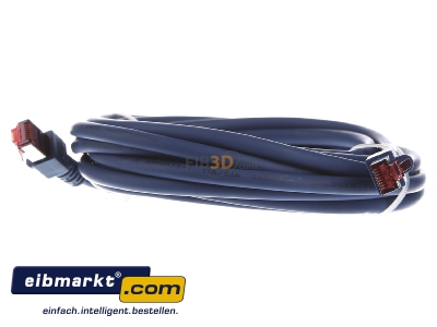 Frontansicht EFB-Elektronik EC6000 5m bl S/FTP Patchkabel Cat.6 2xRJ45 mit S/FTP 