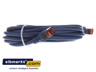 Ansicht links EFB-Elektronik EC6000 5m bl S/FTP Patchkabel Cat.6 2xRJ45 mit S/FTP 
