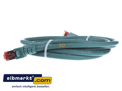 Ansicht rechts EFB-Elektronik EC6000 2m gn S/FTP Patchkabel Cat.6 2xRJ45 mit S/FTP 