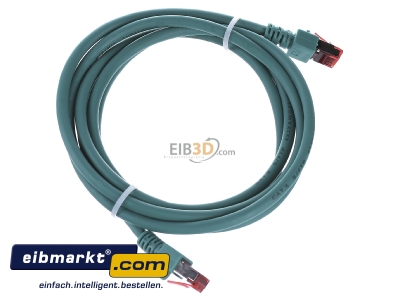 Ansicht oben links EFB-Elektronik EC6000 2m gn S/FTP Patchkabel Cat.6 2xRJ45 mit S/FTP 