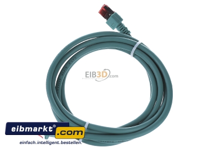 Ansicht oben rechts EFB-Elektronik EC6000 2m gn S/FTP Patchkabel Cat.6 2xRJ45 mit S/FTP 