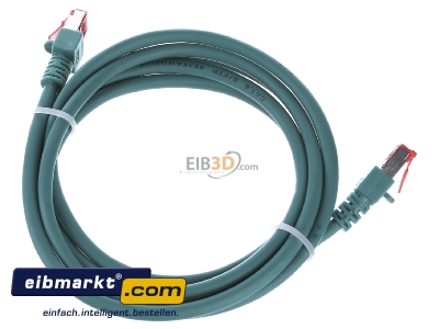 Top rear view EFB-Elektronik EC6000 2m gn S/FTP RJ45 8(8) Patch cord Cat.6 2m 
