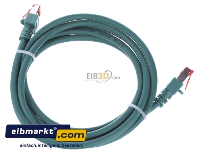 Ansicht oben hinten EFB-Elektronik EC6000 2m gn S/FTP Patchkabel Cat.6 2xRJ45 mit S/FTP 