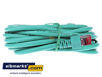 Ansicht links EFB-Elektronik EC6000 5m gn S/FTP Patchkabel Cat.6 2xRJ45 mit S/FTP 