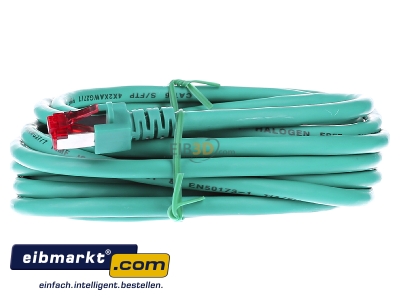 Ansicht rechts EFB-Elektronik EC6000 5m gn S/FTP Patchkabel Cat.6 2xRJ45 mit S/FTP 