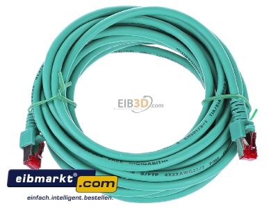 Ansicht oben vorne EFB-Elektronik EC6000 5m gn S/FTP Patchkabel Cat.6 2xRJ45 mit S/FTP 