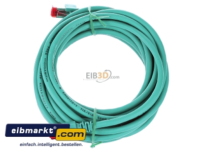 Ansicht oben rechts EFB-Elektronik EC6000 5m gn S/FTP Patchkabel Cat.6 2xRJ45 mit S/FTP 