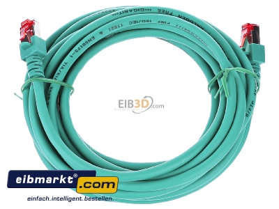 Ansicht oben hinten EFB-Elektronik EC6000 5m gn S/FTP Patchkabel Cat.6 2xRJ45 mit S/FTP 