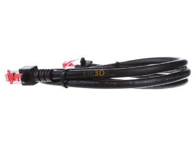 Ansicht rechts EFB-Elektronik EC6000 1m sw S/FTP Patchkabel Cat.6 2xRJ45 mit S/FTP 