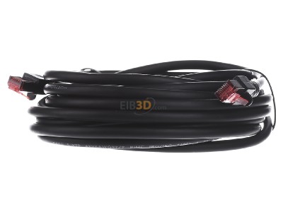 Frontansicht EFB-Elektronik EC6000 7,5m sw S/FTP Patchkabel Cat.6 2xRJ45 mit S/FTP 