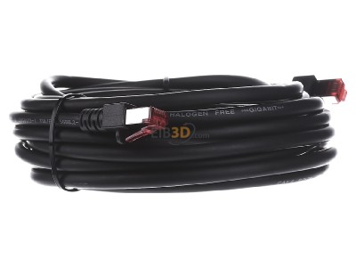 Ansicht links EFB-Elektronik EC6000 7,5m sw S/FTP Patchkabel Cat.6 2xRJ45 mit S/FTP 