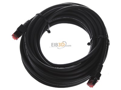 Ansicht oben vorne EFB-Elektronik EC6000 7,5m sw S/FTP Patchkabel Cat.6 2xRJ45 mit S/FTP 
