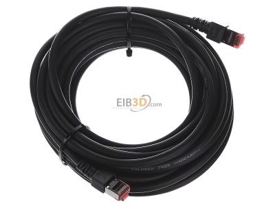 Ansicht oben links EFB-Elektronik EC6000 7,5m sw S/FTP Patchkabel Cat.6 2xRJ45 mit S/FTP 