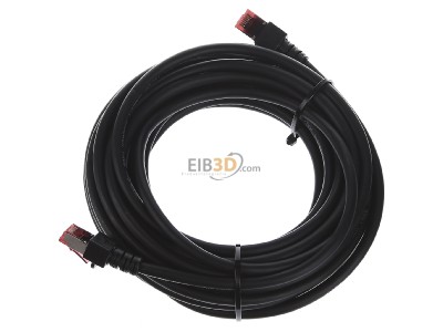 Ansicht oben rechts EFB-Elektronik EC6000 7,5m sw S/FTP Patchkabel Cat.6 2xRJ45 mit S/FTP 
