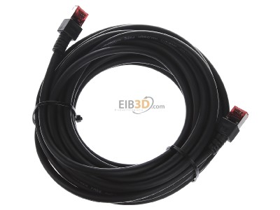 Ansicht oben hinten EFB-Elektronik EC6000 7,5m sw S/FTP Patchkabel Cat.6 2xRJ45 mit S/FTP 