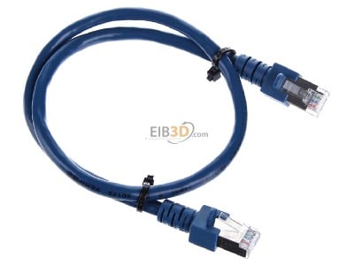 Ansicht oben links EFB-Elektronik EC5000 0,5m blSF/UTP Patchkabel Cat.5e 2xRJ45 mit SF/UTP 