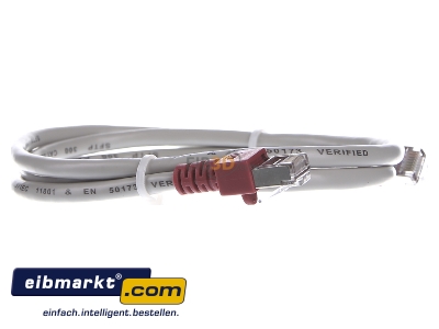 Ansicht links EFB-Elektronik K5450.1 Crossoverkabel Cat.5e 2xRJ45 m.SFTP 1m gr m gr