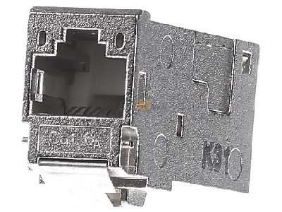 Front view Metz TN E-DAT modul E-DATmodul jack (Jack) RJ45 8 (8) TN Category 6A, TIA-A, shielded, also for PoE, PoE plus and UPoE, 
