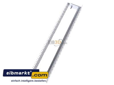 Ansicht oben links Metz Connect 130920-00-E-90 Patchfeld modul 24Port 1HE RAL7035 leer TN MPP24-7035-leer