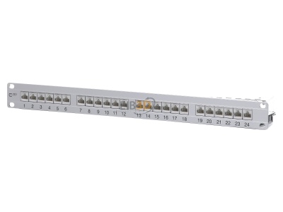 Frontansicht Metz TN E-DAT C6 MP24 24-Port Panel E-DAT C6 1HE aluminium, 