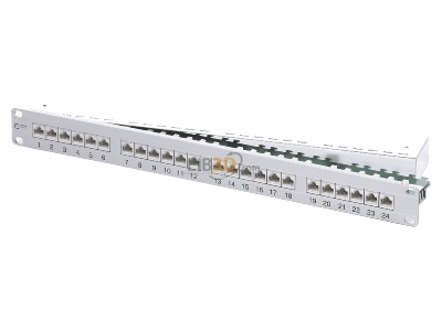 Ansicht oben vorne Metz TN E-DAT C6 MP24 24-Port Panel E-DAT C6 1HE aluminium, 