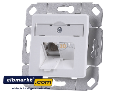 Front view Metz Connect TN E-DATC6-2Upk-rws RJ45 8(8) Data outlet Cat.6 white
