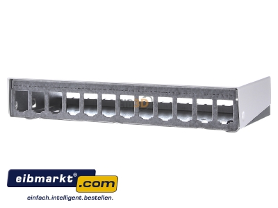 Front view Metz Connect 130861-1202-E Front-/ Patch panel 12x RJ 
