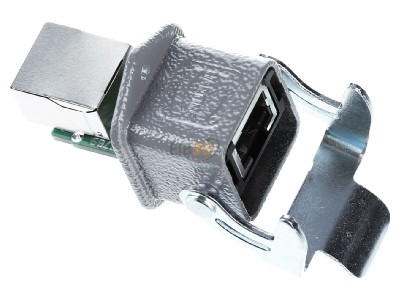 Ansicht oben links Harting 09 45 215 1100 Wanddurchfhrung RJ45, IP67 gr 