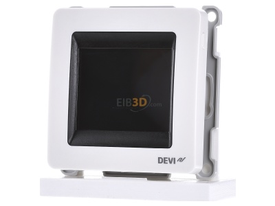 Front view Devi devireg Touch m.Rahm Clock thermostat digital white 
