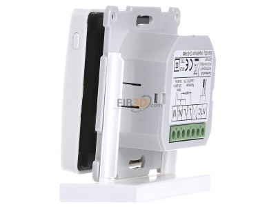 View on the right Devi devireg Touch m.Rahm Clock thermostat digital white 
