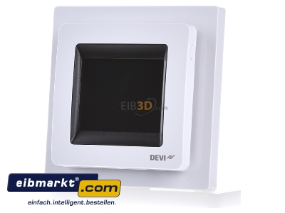 Front view Devi DEVIreg Touch rws Clock thermostat digital white - 
