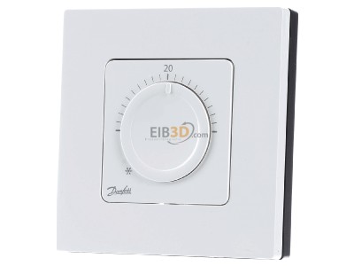 Frontansicht Devi Danf. Icon #088U1005 Raumthermostat 230V mit Einstellrad Danf. Icon 088U1005