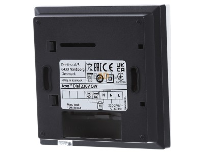 Ansicht hinten Devi Danf. Icon #088U1005 Raumthermostat 230V mit Einstellrad Danf. Icon 088U1005
