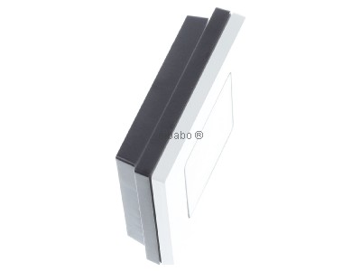 Ansicht oben links Devi Danf. Icon #088U1081 Raumthermostat Funk AP m.Display Danf. Icon 088U1081