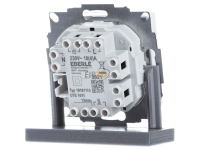 Ansicht hinten Eberle UTE 1011-RAL9016-G55 UP-Raumregler 5-30C AC230V 1ffner 
