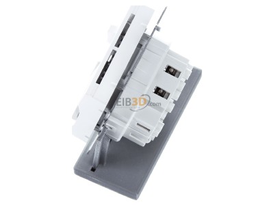Ansicht oben rechts Eberle UTE 1011-RAL9016-G55 UP-Raumregler 5-30C AC230V 1ffner 