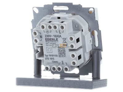 Ansicht hinten Eberle UTE 1015-RAL9010-M55 Unterputz-Raumregler 5-30C AC230V 1�ffner 