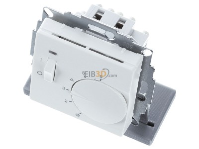 Ansicht oben vorne Eberle UTE 1015-RAL9010-M55 Unterputz-Raumregler 5-30C AC230V 1�ffner 
