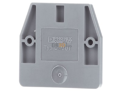 Front view Phoenix D-MUT 2,5/4 End/partition plate for terminal block 
