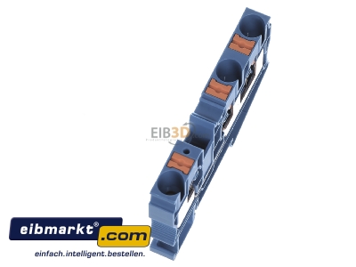 Ansicht oben links Phoenix Contact PT 10-TWIN BU Durchgangsklemme 0,5-16qmm, AWG 20-6 